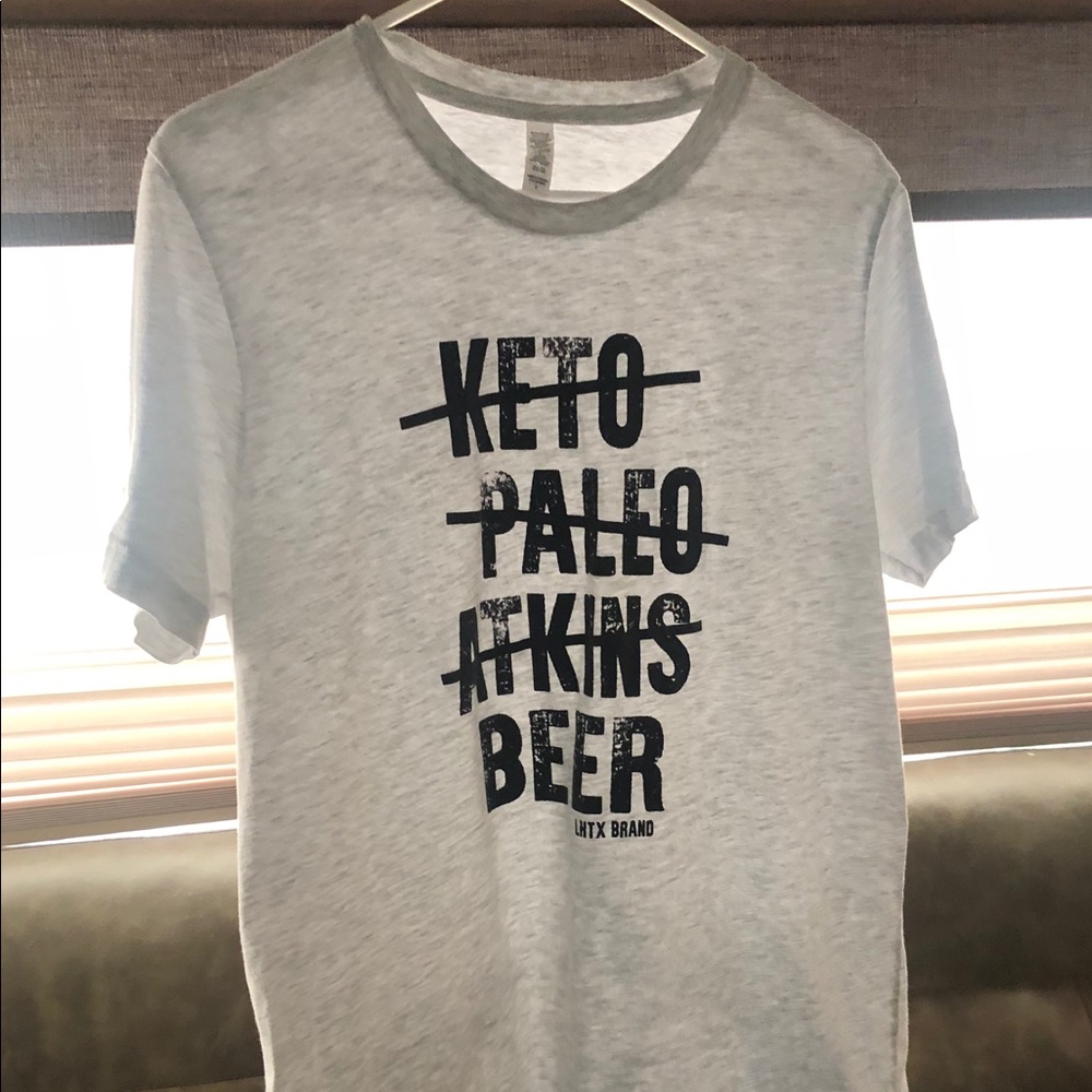 Keto Paleo Atkins..BEER Gray Tee